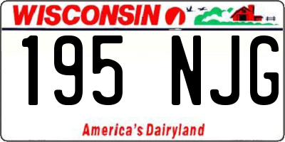 WI license plate 195NJG