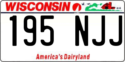 WI license plate 195NJJ