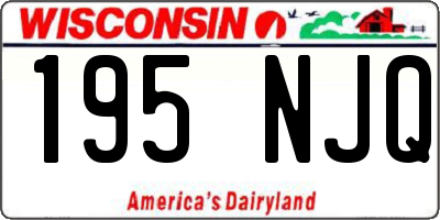 WI license plate 195NJQ