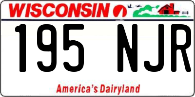 WI license plate 195NJR