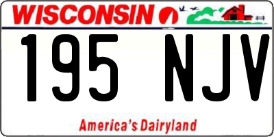 WI license plate 195NJV