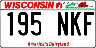 WI license plate 195NKF