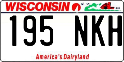 WI license plate 195NKH