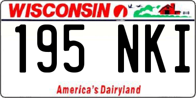 WI license plate 195NKI