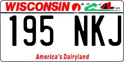 WI license plate 195NKJ