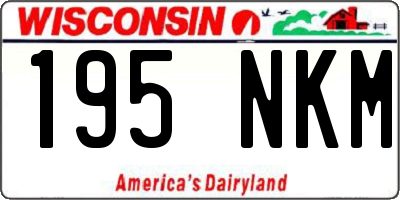WI license plate 195NKM