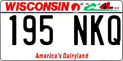 WI license plate 195NKQ