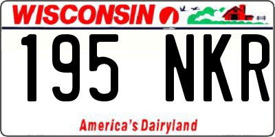 WI license plate 195NKR