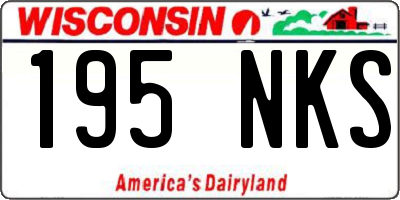 WI license plate 195NKS