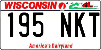 WI license plate 195NKT
