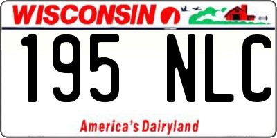 WI license plate 195NLC
