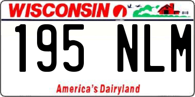 WI license plate 195NLM