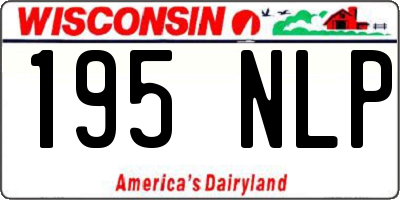 WI license plate 195NLP