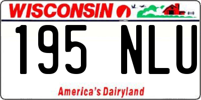 WI license plate 195NLU