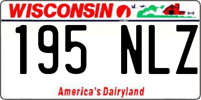 WI license plate 195NLZ