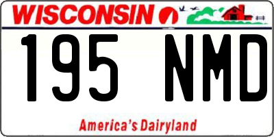 WI license plate 195NMD