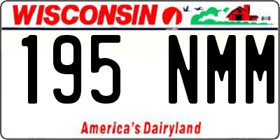 WI license plate 195NMM