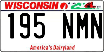WI license plate 195NMN