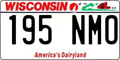 WI license plate 195NMO