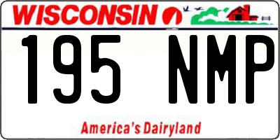 WI license plate 195NMP