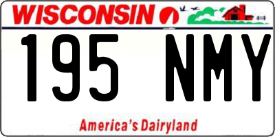 WI license plate 195NMY