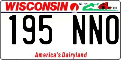 WI license plate 195NNO