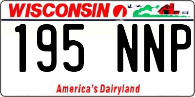 WI license plate 195NNP