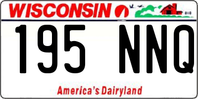 WI license plate 195NNQ