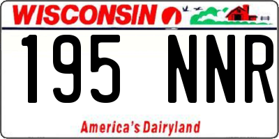 WI license plate 195NNR