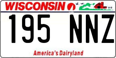 WI license plate 195NNZ