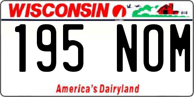 WI license plate 195NOM