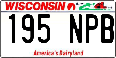 WI license plate 195NPB