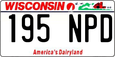 WI license plate 195NPD