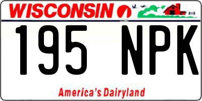 WI license plate 195NPK