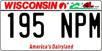 WI license plate 195NPM