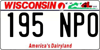 WI license plate 195NPO