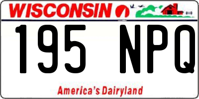 WI license plate 195NPQ