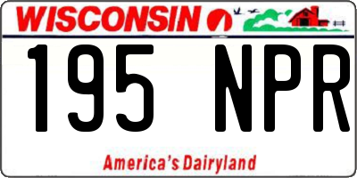 WI license plate 195NPR