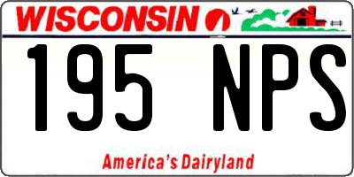 WI license plate 195NPS