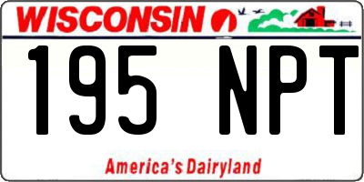 WI license plate 195NPT