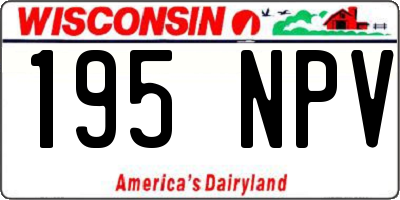 WI license plate 195NPV