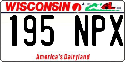 WI license plate 195NPX