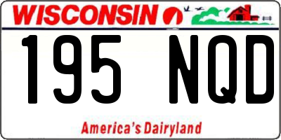 WI license plate 195NQD