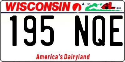 WI license plate 195NQE