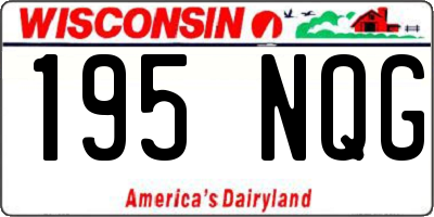 WI license plate 195NQG