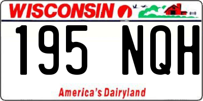 WI license plate 195NQH