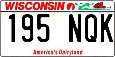 WI license plate 195NQK