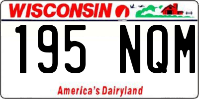 WI license plate 195NQM