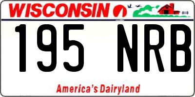 WI license plate 195NRB