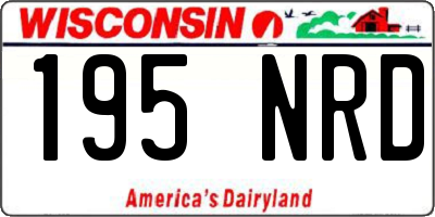 WI license plate 195NRD
